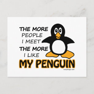 Postal Me Gusta Mi Pingüino