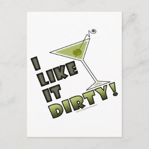 Postal ¡ME GUSTA MORIR! Dirty Martini Cocktail Humor