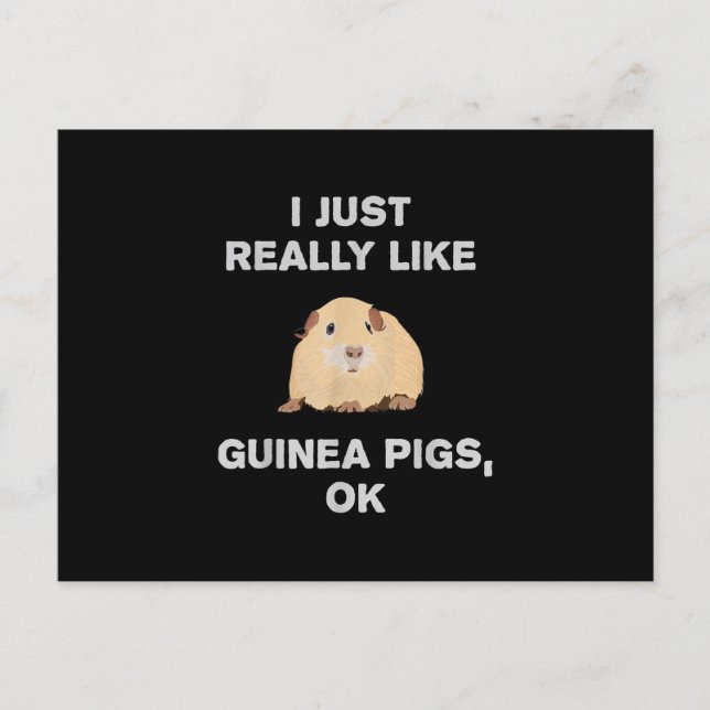 Postal Me Gusta Realmente Que Los Cerdos De Guinea Ok Gra (Anverso)