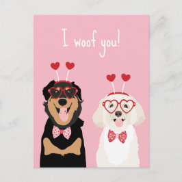 Postal Me Gusta Valentine Dog Rottweiler Maltipoo Puppy