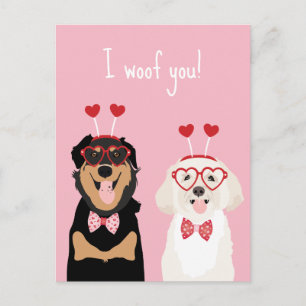 Postal Me Gusta Valentine Dog Rottweiler Maltipoo Puppy
