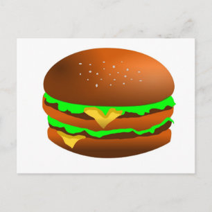 Postal Me gustan las hamburguesas