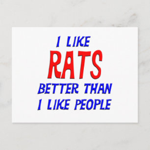 Postal Me Gustan Las Ratas Mejor De Lo Que Me Gusta La Ge