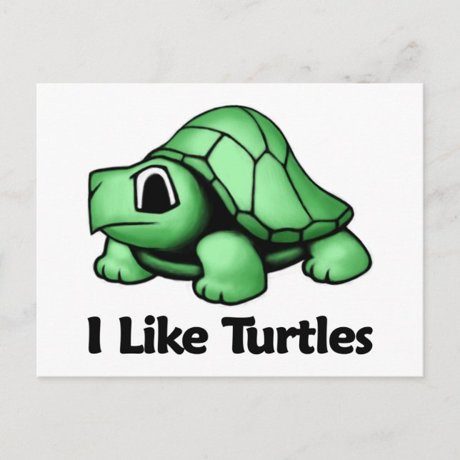 Postal Me Gustan Las Tortugas (Anverso)