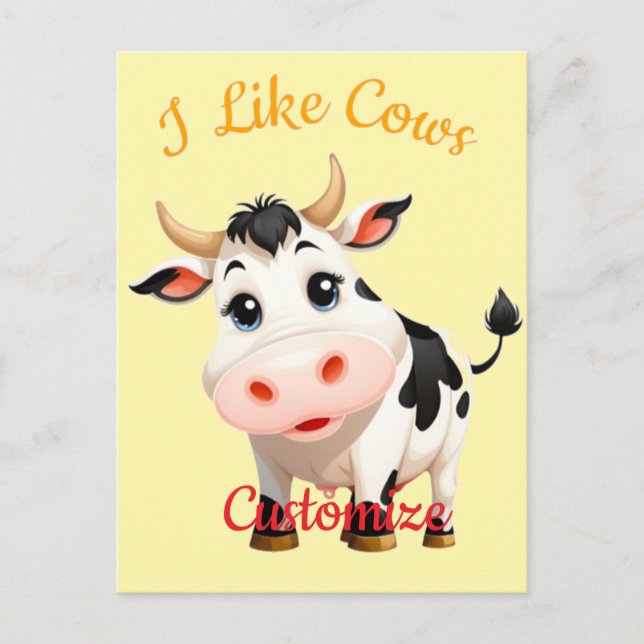 Postal Me gustan las vacas Art Thunder_Cove (Anverso)