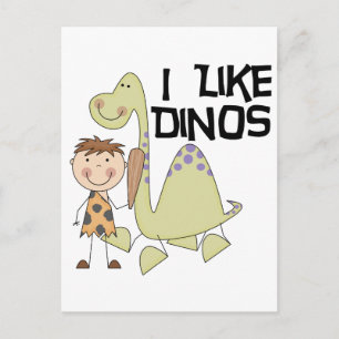 Postal Me gustan los Dinos - Boy Tshirts y regalos