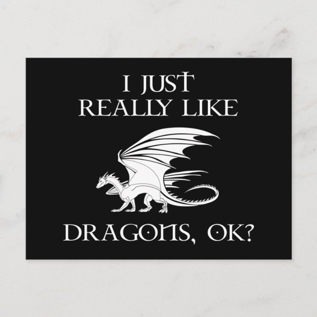 Postal Me Gustan Los Dragones, ¿De Acuerdo? (Anverso)