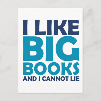 Postal Me gustan los libros grandes y no puedo mentir
