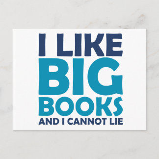 Postal Me gustan los libros grandes y no puedo mentir