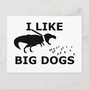 Postal Me Gustan Los Perros Grandes