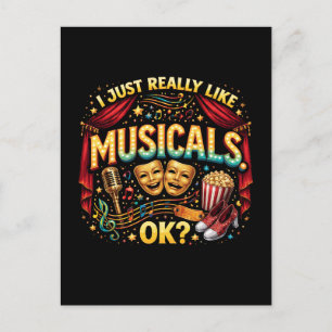 Postal Me Gustan Mucho Los Musicales, ¿Vale?
