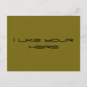 Postal Me gustan tus cabellos, cita de Orphan Black,fon g