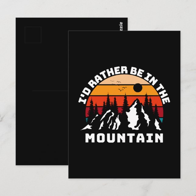 Postal Me gustaría estar en las montañas (Anverso / Reverso)