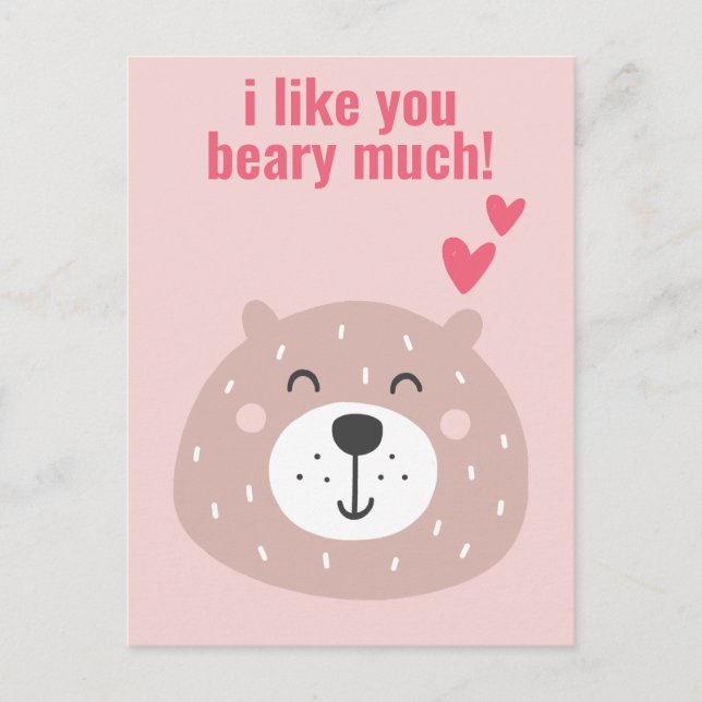 Postal ¡Me Gustas Mucho! Cute Classroom Valentine (Anverso)