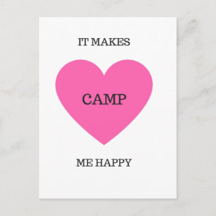 Postal Me hace feliz- Campamento