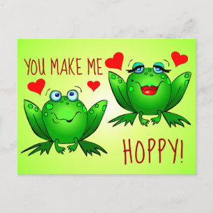 Postal Me Haces Saltar Ranas Enamoradas Divertidas Románt