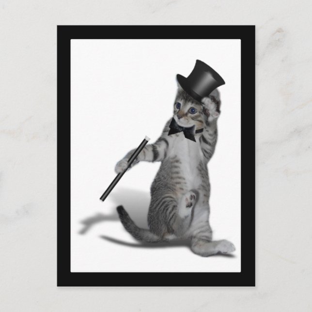 Postal ¡Me haces sentir como bailando! Tap Dancing Cat (Anverso)