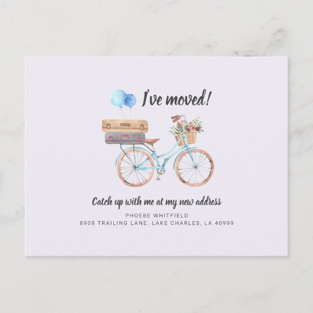 Postal Me he mudado Aviso de cambio de dirección (Anverso)