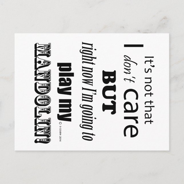 Postal Me Importo Mandolin (Anverso)