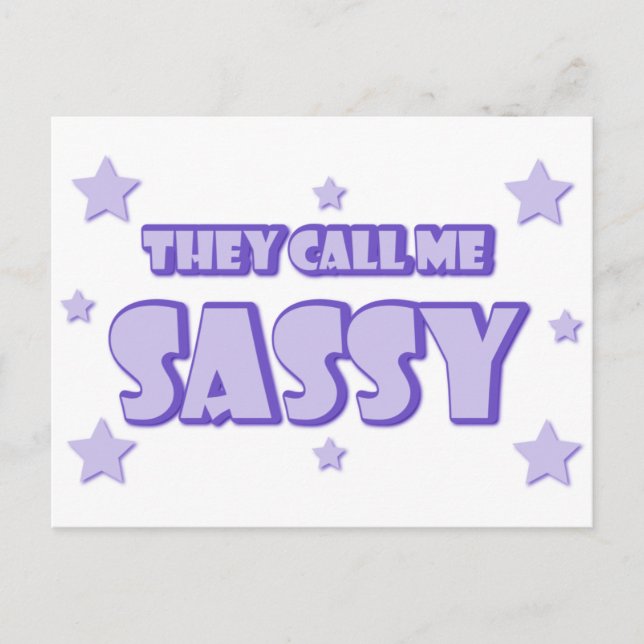 Postal Me Llaman Sassy (Anverso)