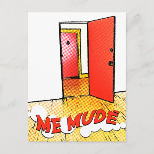 Postal me mudé : puerta cómica