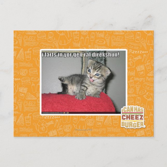 Postal Me pedo en tu gen'ral direkshun (Anverso)
