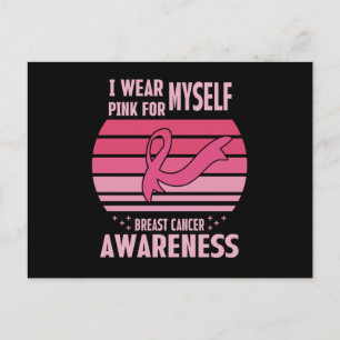 Postal Me pongo rosa por mí Conciencia del cáncer de mama
