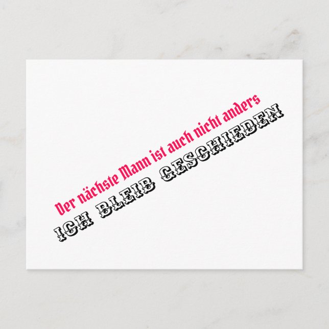 Postal Me quedo divorciada (Anverso)