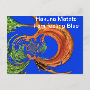 Postal Me siento Personalizar azul