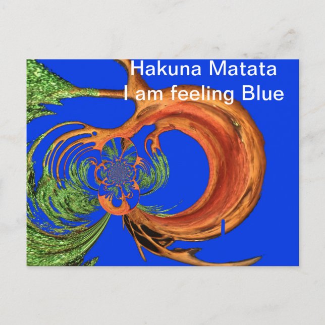 Postal Me siento Personalizar azul (Anverso)