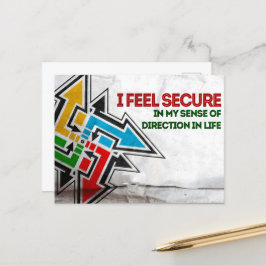 Postal "Me siento segura" Motivación Afirmación