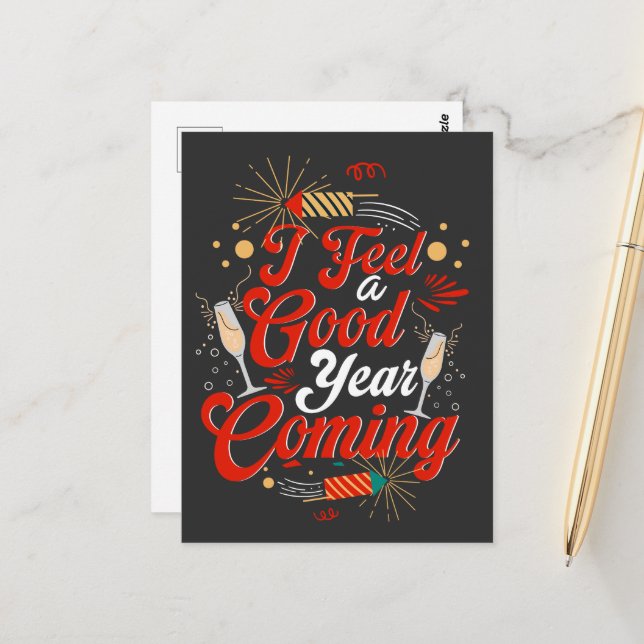 Postal Me siento un buen año por venir (Anverso/Reverso In Situ)