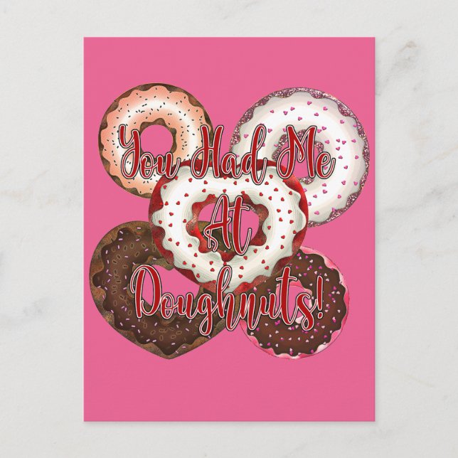 Postal Me Tenías En Doughnut - El día de San Valentín (Anverso)