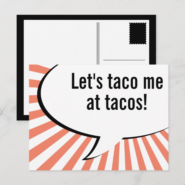 Postal me tenías en tacos (Anverso / Reverso)