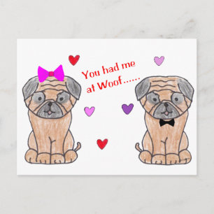 Postal Me Tenías En Woof Pug
