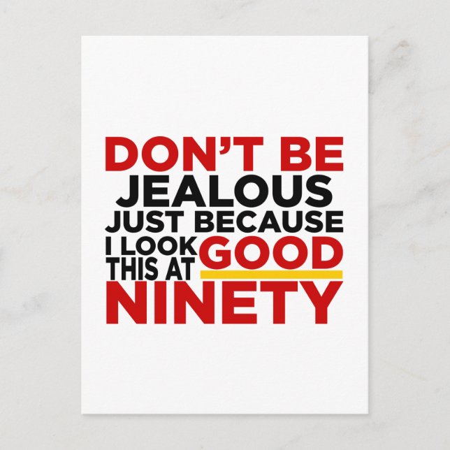 Postal Me Veo Bien Esto Con Los Diseños De 90 Cumpleaños (Anverso)