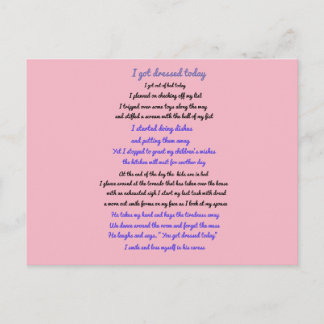 Postal Me vestí hoy poema