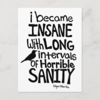 "Me volví loco..." Cita de Edgar Allan Poe