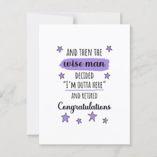 Postal "Me voy de aquí" Divertida Jubilación