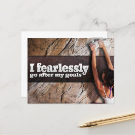 Postal "Me voy sin miedo" Motivación Afirmación