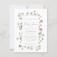 Meadow wildflower delicado Baby Shower