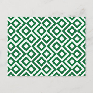Postal Meander verde y blanco