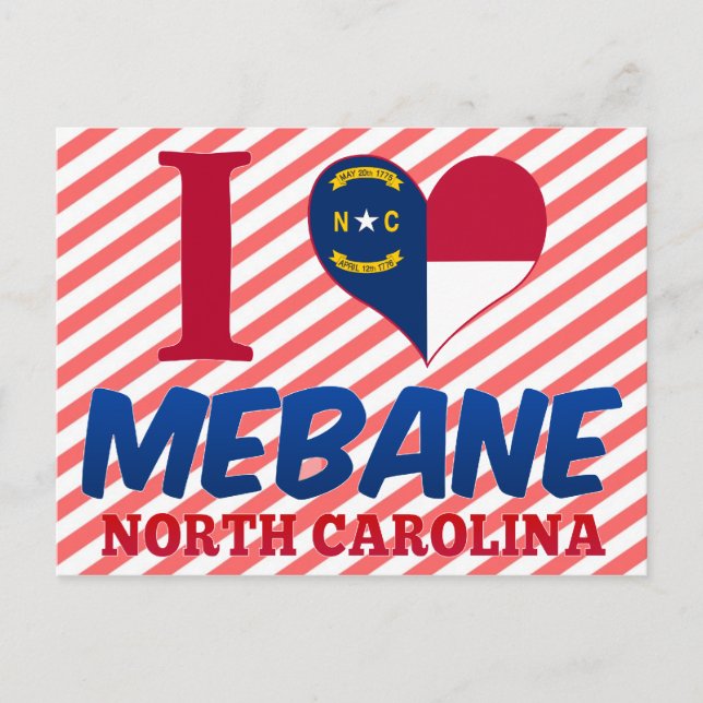 Postal Mebane, Carolina del Norte (Anverso)