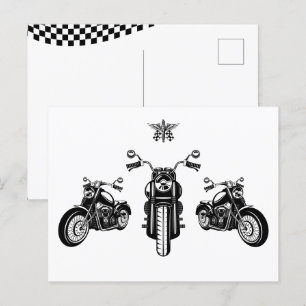 Postal Mecánico clásico de motocicletas