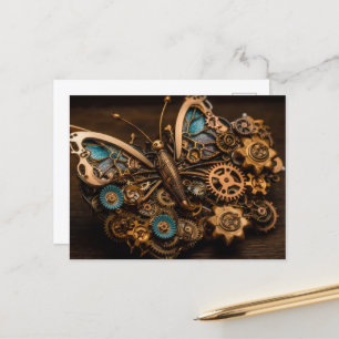 Postal Mechank Gears Steampunk Butterfly