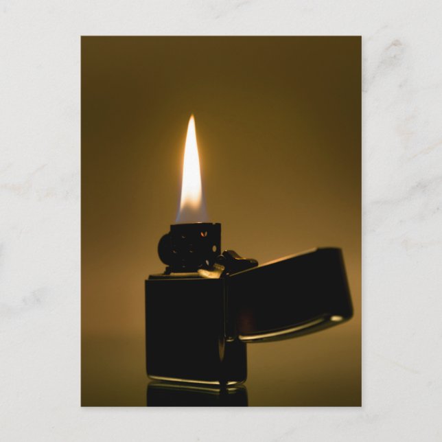 Postal mechero Zippo. Arte fino (Anverso)