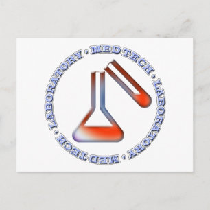 POSTAL MED TECH - LABORATORIO - FLASK-TUBE - POSTCARTA