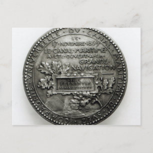 Postal Medalla conmemorativa de la apertura del Suez