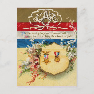 Postal Medalla de Escudo Gran Ejército de la República Fl