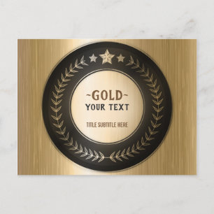 Postal MEDALLA DE ORO DIY IMPRESIÓN PERSONALIZADA #1 Agre
